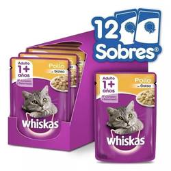 Caja Pouch Whiskas x 85 gr (12 Unidades) POLLO AD