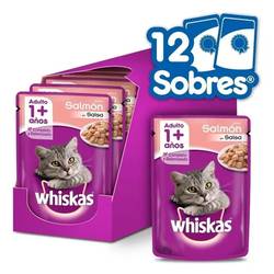 Caja Pouch Whiskas x 85 gr (12 Unidades) SALMON AD
