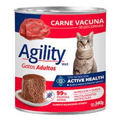 Latas Agility Gato x 340grs Carne